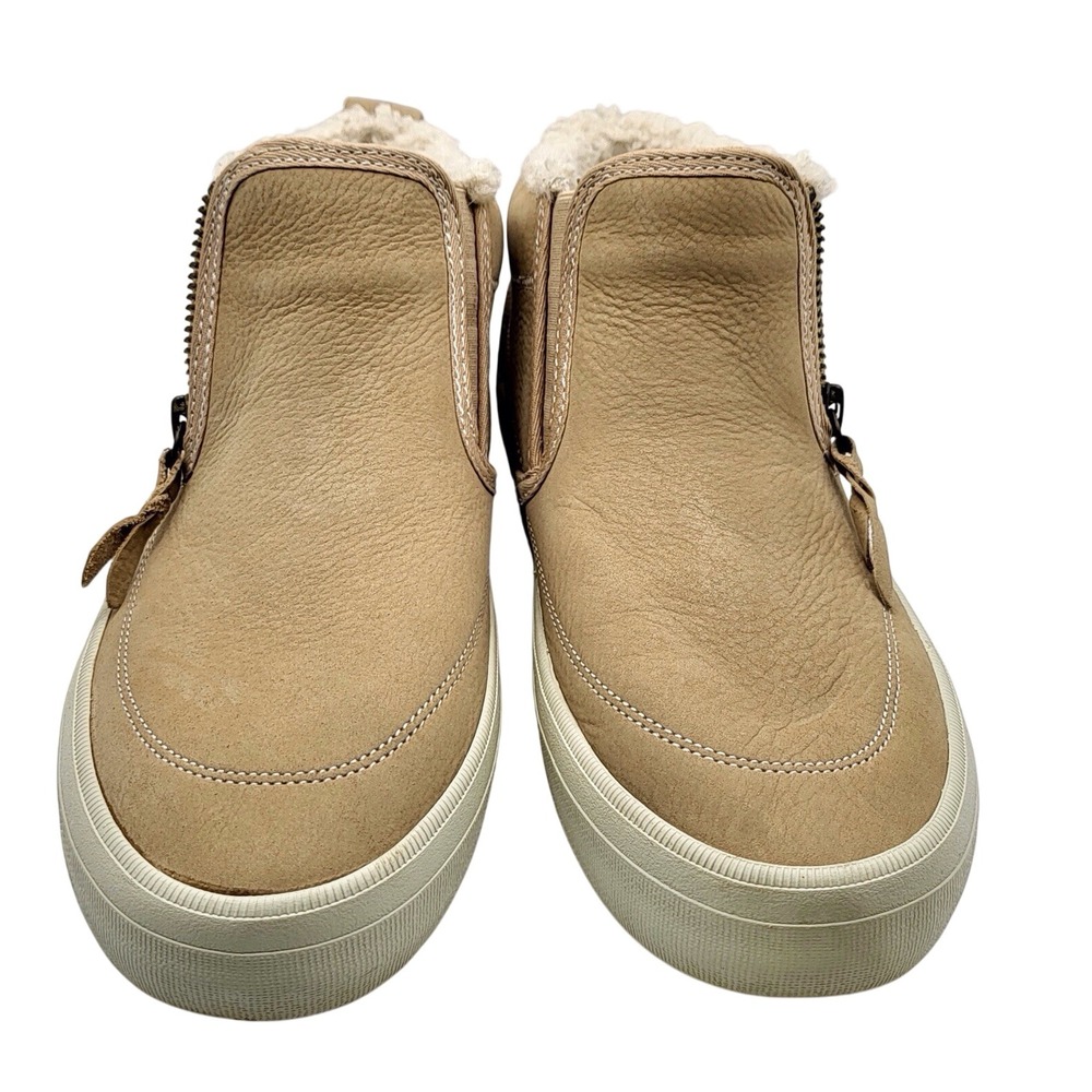Sperry Women's Crest Lug Side Zip Sneaker Shoe - Size 8M USA Suede Beige